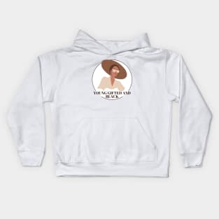 Young Gifted and Black Beatiful Woman Kids Hoodie
